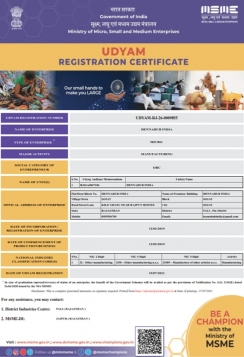 Hennahub India MSME Certificate